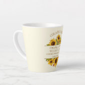 Tasse Latte Graduation Sunflowers Floral Graduation (Angle gauche)