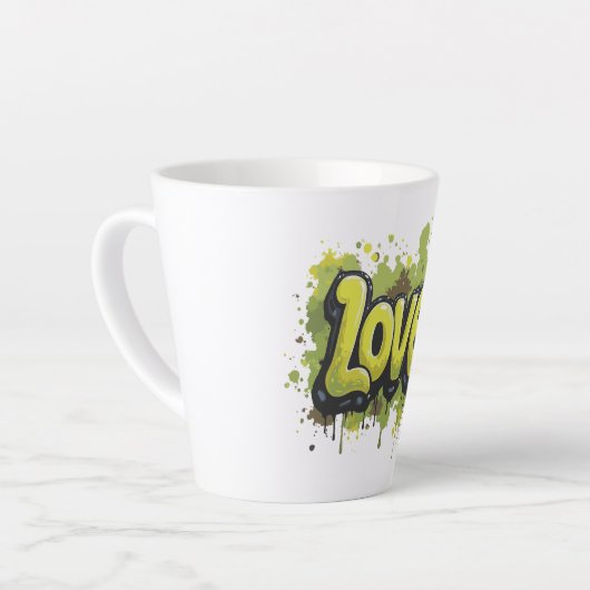 Tasse Latte Graffiti Field of Endless Love (Angle gauche)