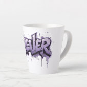 Tasse Latte Graffiti Lavender Infinity "FOREVER" (Angle droit)