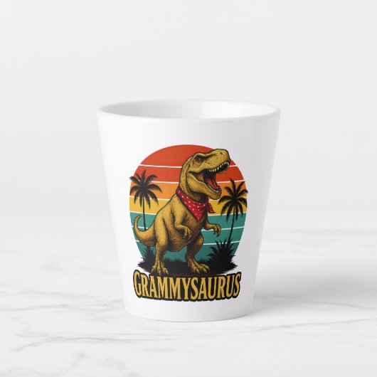 Tasse Latte Grammysaurus T Rex Dinosaur Grammy Fête des mères (Devant)