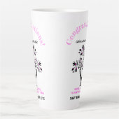 Tasse Latte Grand-mère à être rose Faire-part d'arbre généalog (Devant)