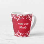 Tasse Latte Grand-mère Cadeau, Du Nom, Festif de Noël (Angle droit)