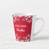 Tasse Latte Grand-mère Cadeau, Du Nom, Festif de Noël (Droite)