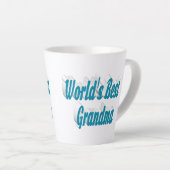 Tasse Latte Grand-mère ciel bleu typographie Fête des mères (Angle droit)