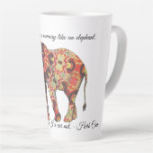 Tasse Latte Grand Musique d'éléphant (Angle droit)