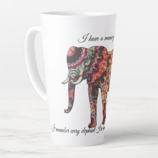 Tasse Latte Grand Musique d'éléphant