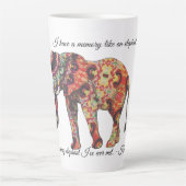 Tasse Latte Grand Musique d'éléphant (Devant)