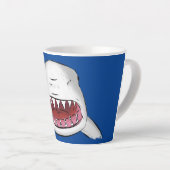 Tasse Latte Grand requin blanc moyen dessin animé (Angle droit)