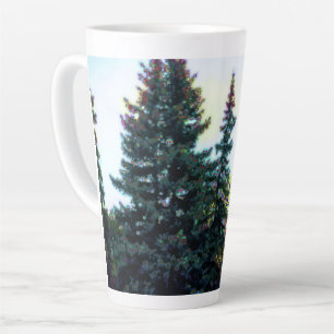 Tasse Latte Grande forêt boréale des bois du Nord Canada Pins