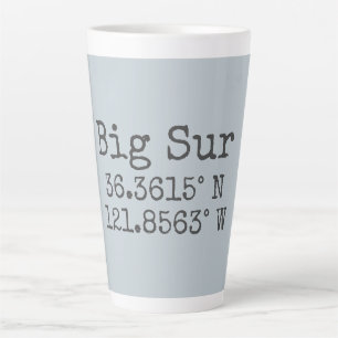Tasse Latte Grande latitude et longitude de Sur