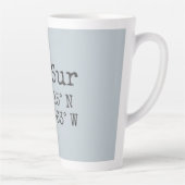 Tasse Latte Grande latitude et longitude de Sur (Droite)