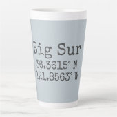 Tasse Latte Grande latitude et longitude sur (Devant)