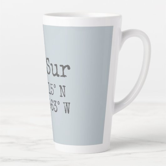 Tasse Latte Grande latitude et longitude sur (Droite)