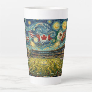 Tasse Latte Grande USA MX CA  Van Gogh Style Art mural de gran