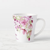 Tasse Latte Grandma Fleurs roses et violettes (Droite)