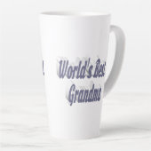Tasse Latte Grandma typographie grise (Angle droit)