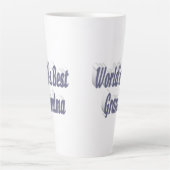 Tasse Latte Grandma typographie grise (Devant)