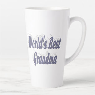 Tasse Latte Grandma typographie grise