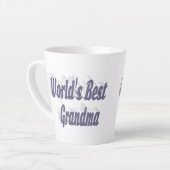 Tasse Latte Grandma typographie grise Fête des mères (Angle gauche)