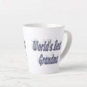 Tasse Latte Grandma typographie grise Fête des mères (Angle droit)