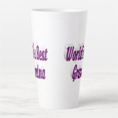 Tasse Latte Grandma typographie violette (Devant)