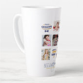 Tasse Latte GRANDPA PHOTO COLLAGE CADEAU Fier Papa Pops Gramps (Angle gauche)