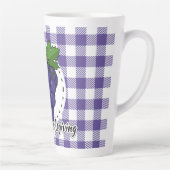 Tasse Latte Grape on Violet Plaid (Droite)