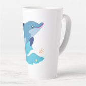 Tasse Latte graphique dauphin (Angle droit)