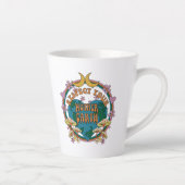 Tasse Latte Graphique de la Terre mère rétro des années 70 (Droite)
