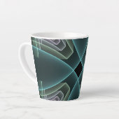Tasse Latte Graphique géométrique Turquoise moderne (Angle gauche)
