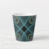 Tasse Latte Graphique géométrique Turquoise moderne (Devant)
