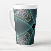 Tasse Latte Graphique géométrique Turquoise moderne (Angle gauche)