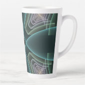Tasse Latte Graphique géométrique Turquoise moderne (Droite)