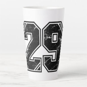 Tasse Latte – Graphique Sportif Numéro 29 Varsity