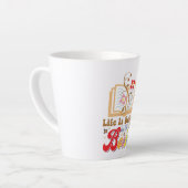 Tasse Latte Graphisme de lecture et de bibliothèque de style v (Angle gauche)