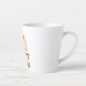 Tasse Latte Graphisme de lecture et de bibliothèque de style v (Droite)