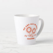 Tasse Latte Graphisme Fleur Joyeux Retro (Angle droit)