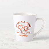 Tasse Latte Graphisme Fleur Joyeux Retro (Droite)