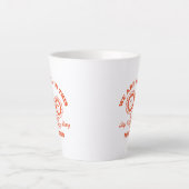 Tasse Latte Graphisme Fleur Joyeux Retro (Devant)