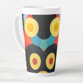 Tasse Latte Gras abstrait orange jaune (Angle gauche)