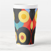 Tasse Latte Gras abstrait orange jaune (Devant)
