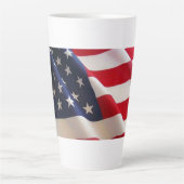 Tasse Latte Gras Etoiles et rayures - United States Flag Art (Devant)