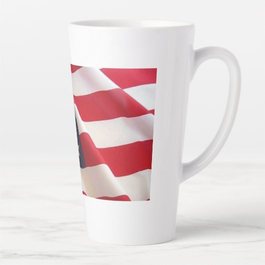 Tasse Latte Gras Etoiles et rayures - United States Flag Art (Droite)