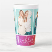 Tasse Latte Grateful Merci béni moderne Trois photo (Devant)