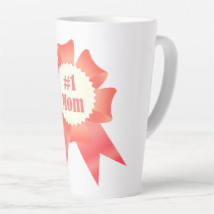 Tasse Latte Gratitude Numéro Une maman lauréat du prix ruban
