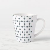 Tasse Latte Gray Polka Dots, Polka Dot Pattern, Dots (Droite)
