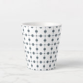 Tasse Latte Gray Polka Dots, Polka Dot Pattern, Dots (Devant)