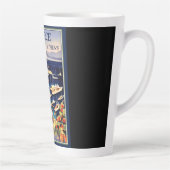 Tasse Latte Grèce Athènes Affiche de voyage (Droite)
