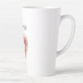 Tasse Latte Green Red Heart Watermelon Birthday (Droite)