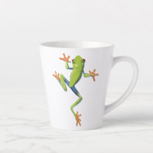 Tasse Latte Grenouille-arbre amphibie verdoyante 